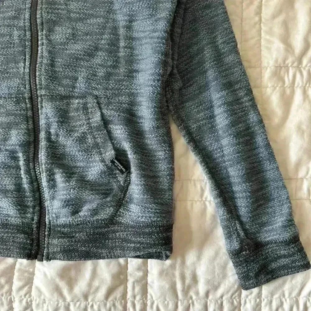 Union bay grunge blue gray zip up hoodie sweatshirt long sleeve youth medium - Picture 5 of 6
